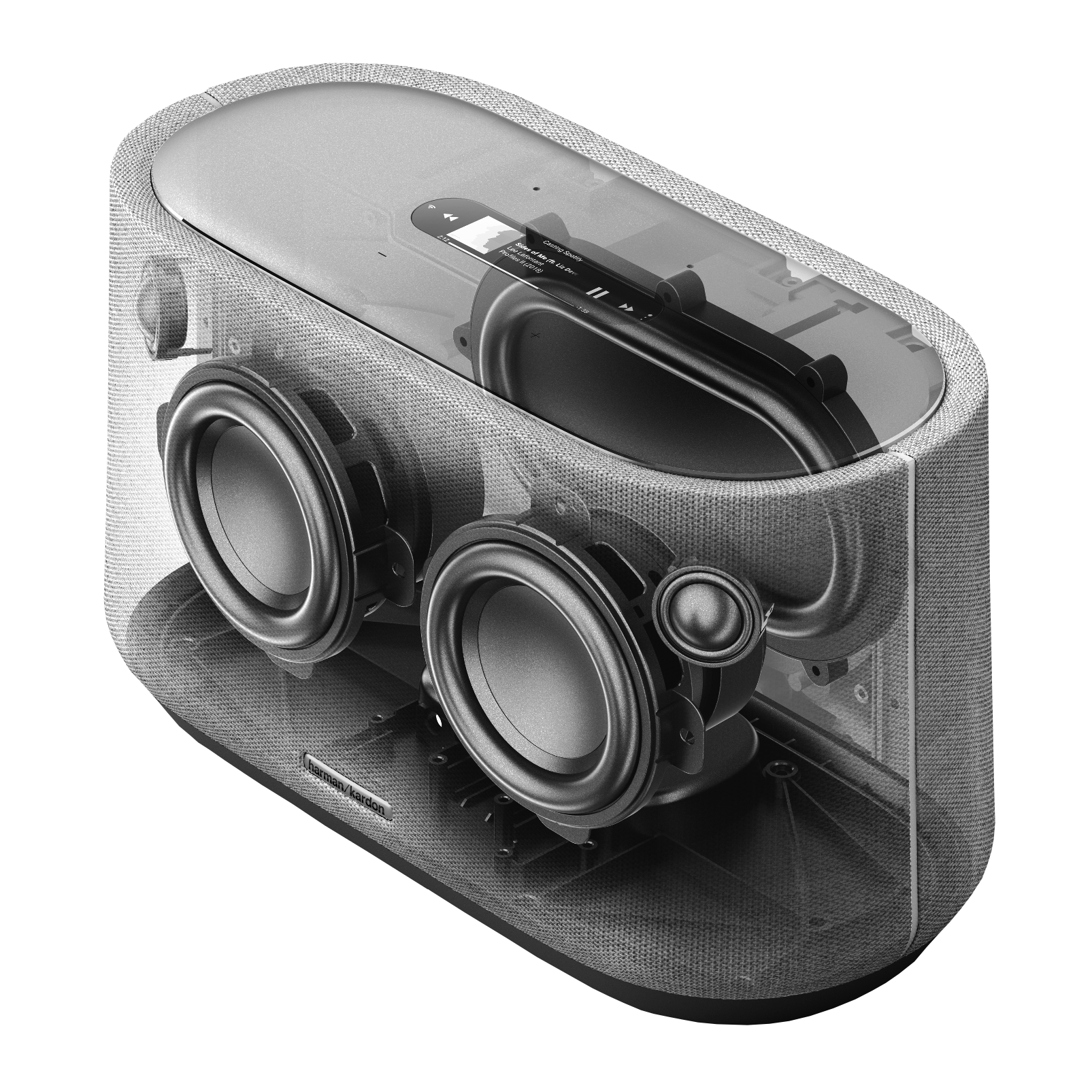 Harman Kardon Citation 300 - Grey - The medium-size smart home speaker with award winning design - Detailshot 4
